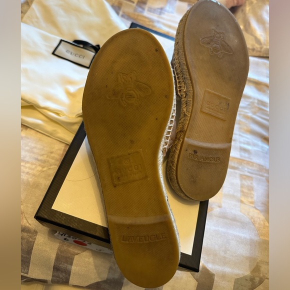 Gucci Rose Porcelain Espadrille Slides - Picture 3 of 7